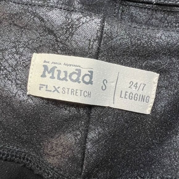 Mudd Womens Leggings Faux Leather FLX Stretch 24 7 Skinny Ankle Black Small - Picture 8 of 10